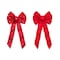 Holiday Trims Holiday Trims Red/Silver Fancy Glitter Christmas Bow 12 in. 7488 - alternate 2